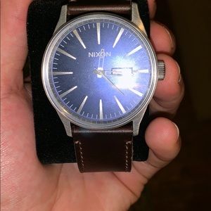 Nixon leather wrist watch